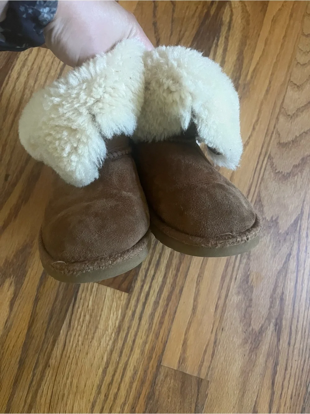 UGG Australia Classic Mini Fluff Brown Boots Girls
